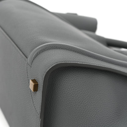 Celine Drummed Calfskin Mini Luggage Kohl 9 of 10