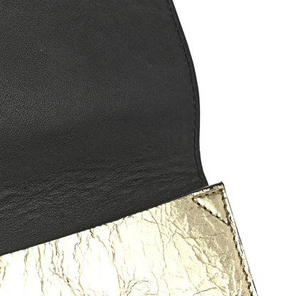Proenza Schouler Metallic Lambskin Large Lunch Bag Clutch Silver Gold 8 of 8