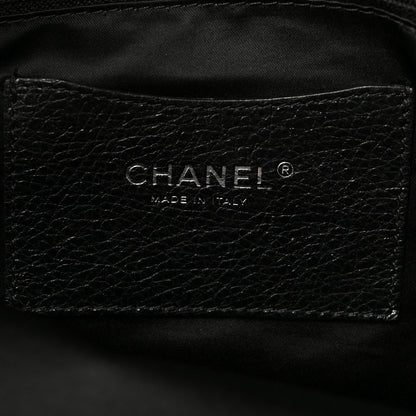 Chanel Glazed Calfskin Large On The Road Tote Black 6 of 10