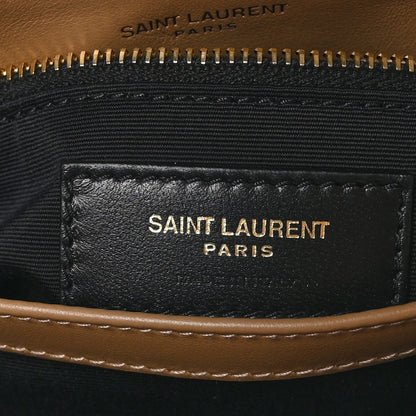 Saint Laurent Calfskin Y Quilted Monogram Toy Loulou Crossbody Bag Latte 6 of 10