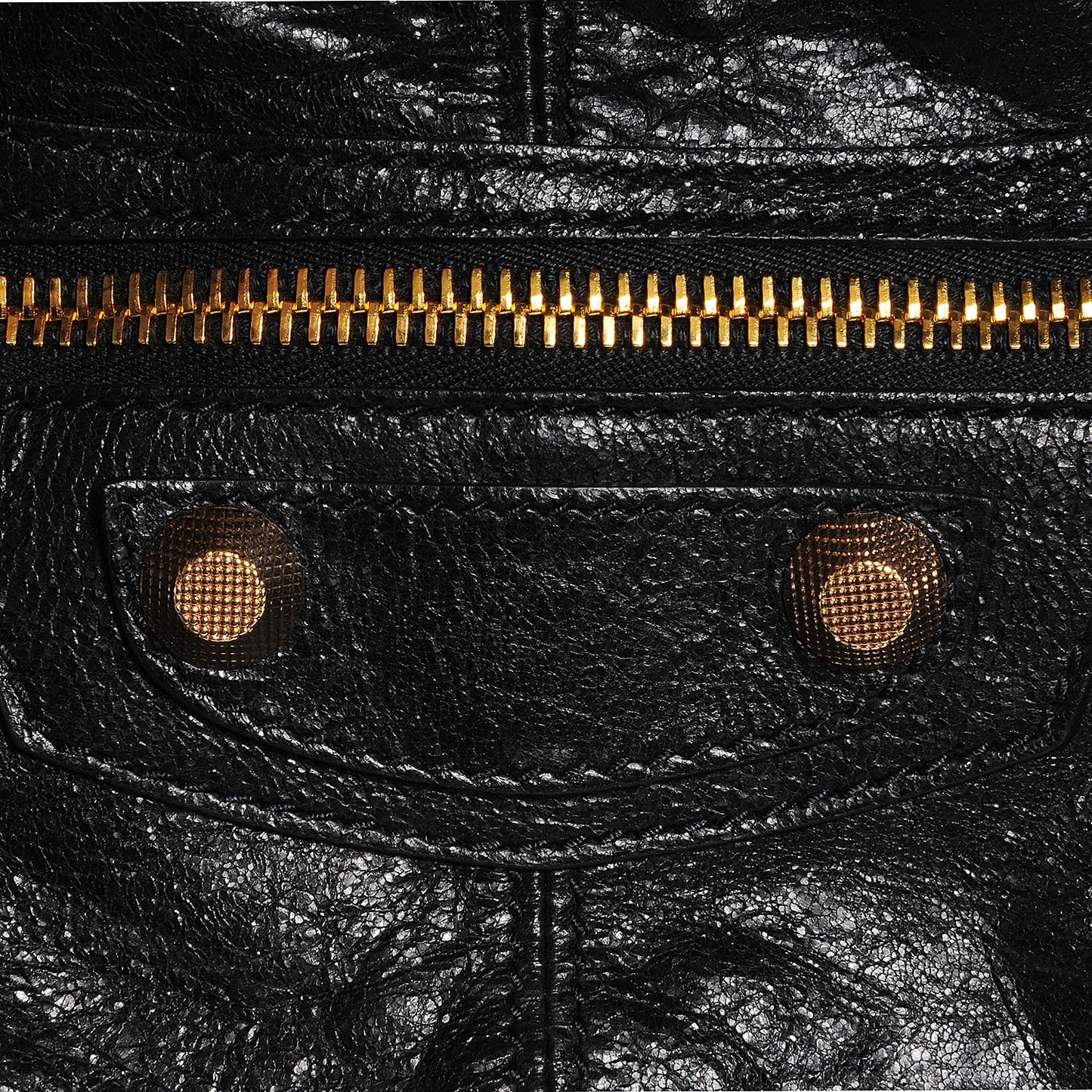 Agneau Giant 12 Gold Hardware Work Black