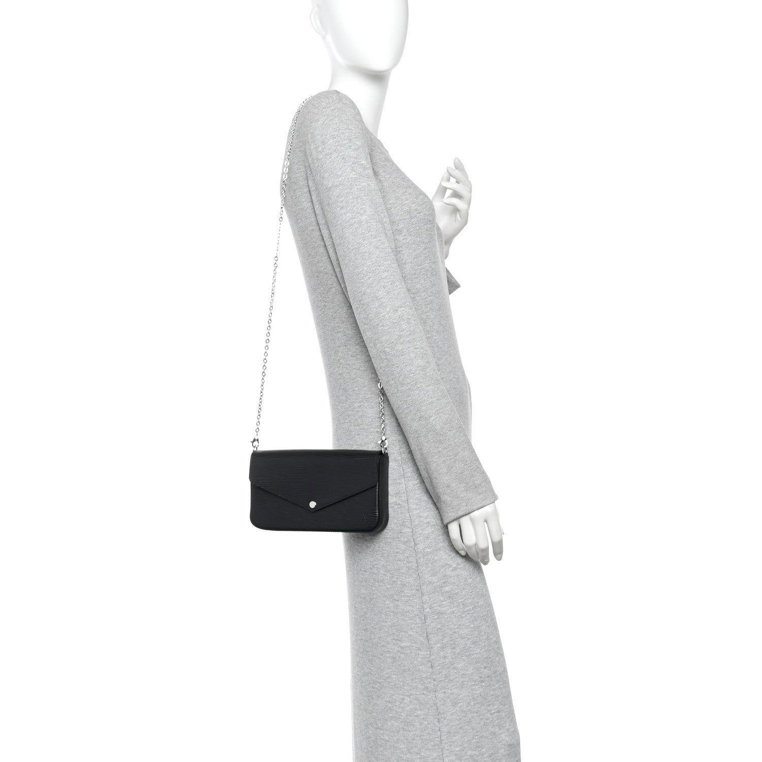 Louis Vuitton Epi Pochette Felicie Black 2 of 14