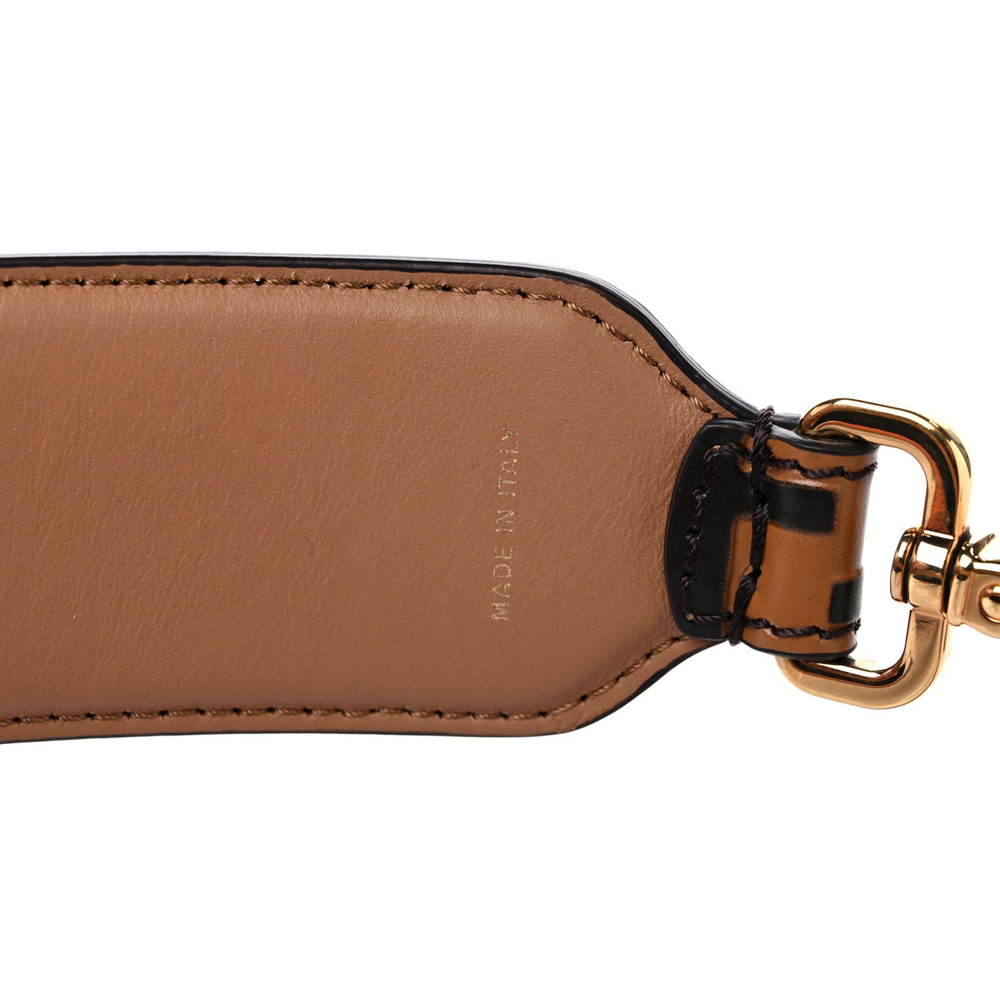 Calfskin FF 1974 Embossed Strap You Tobacco Black