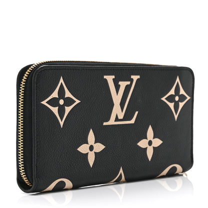 Louis Vuitton Empreinte Monogram Giant Zippy Wallet Black Beige 3 of 8