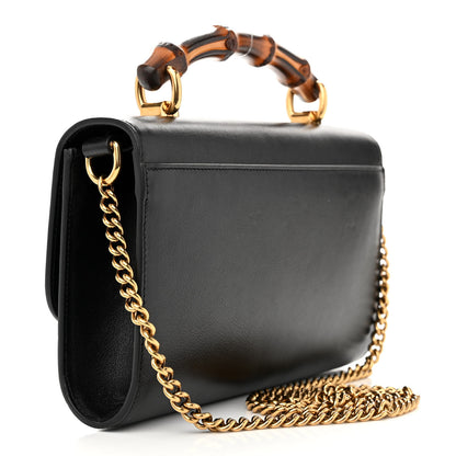 Gucci Wonka Grain Calfskin Mini Diana Bamboo Top Handle Shoulder Bag Black 3 of 11