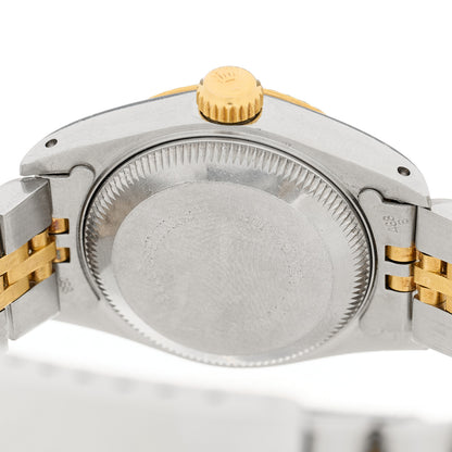 Rolex Stainless Steel 18K Yellow Gold Diamond 26mm Oyster Perpetual Datejust Watch Champagne 69173 4 of 4