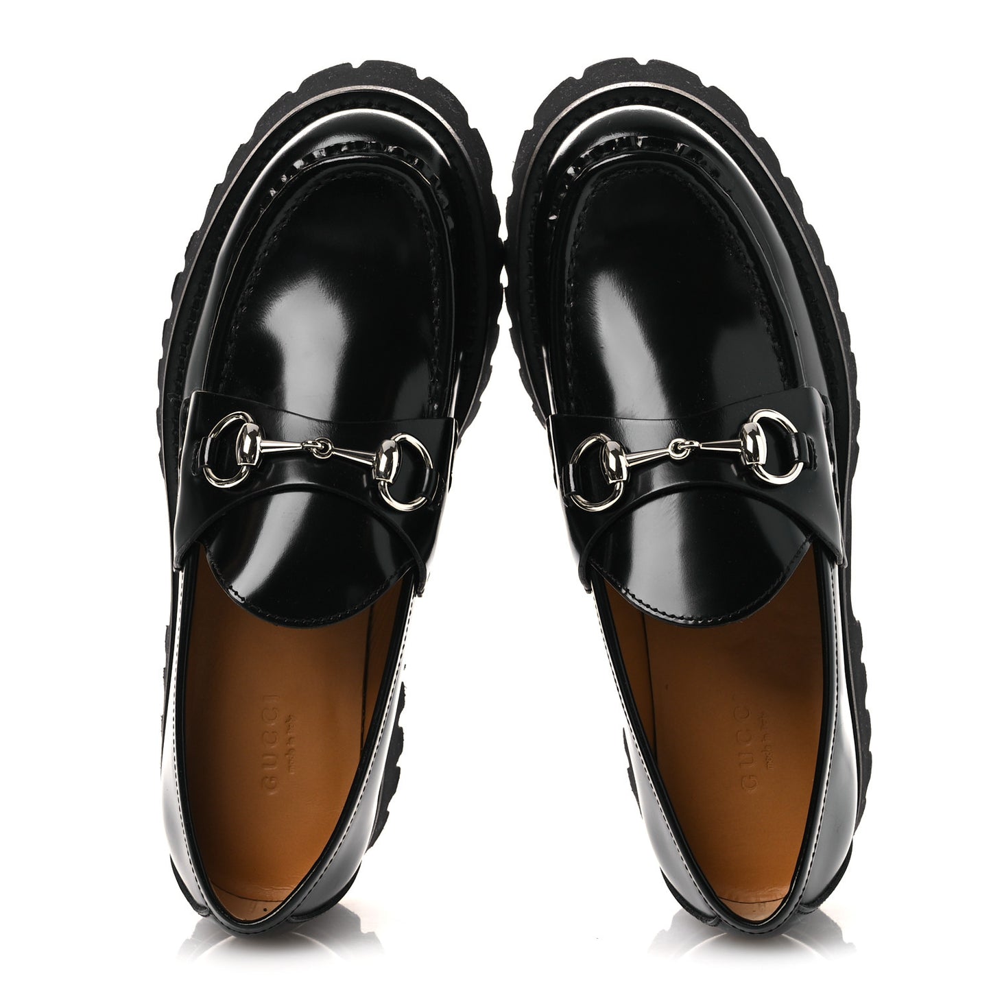 Cordovan Lux Womens Horsebit 45mm Platform Loafers 37.5 Black