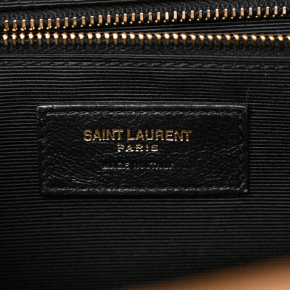 Saint Laurent Grain De Poudre Textured Mixed Matelasse Triquilt Large Monogram Satchel Cork 6 of 13