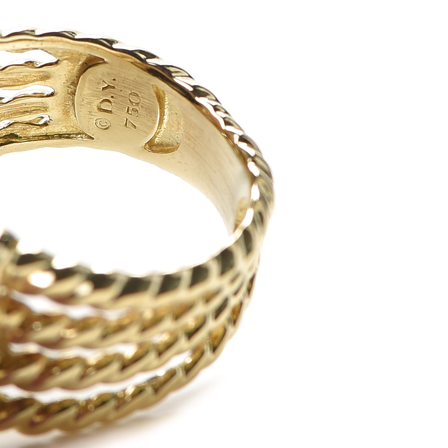 David Yurman 18K Yellow Gold Diamond Black Onyx 16mm Wheaton Ring 50 5.5 5 of 5