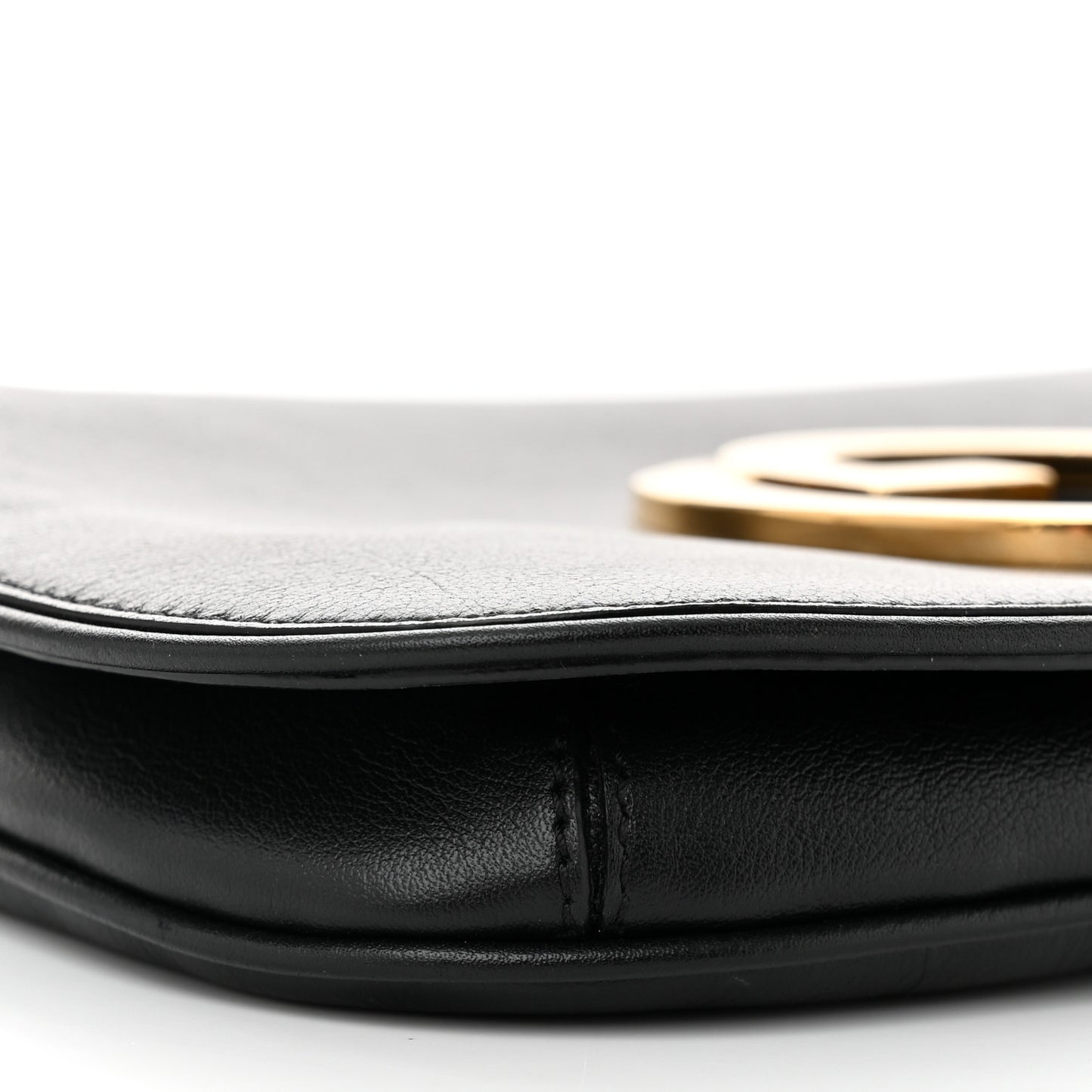 Roxy Calfskin Blondie Chain Shoulder Flap Bag Black