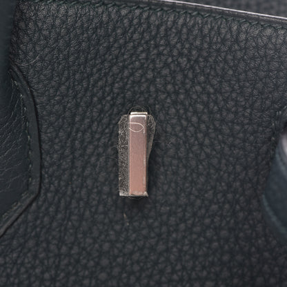 Hermes Togo Swift Officier Birkin 25 Vert Cypress Bleu Zellige 29 of 34