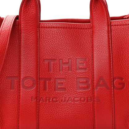Marc Jacobs Grained Calfskin Small The Tote Bag Red 8 of 10
