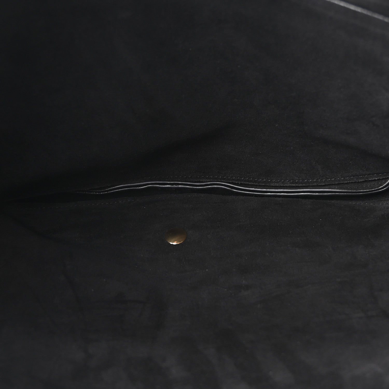 Celine Shiny Lambskin Soft Triomphe Half Moon Bag Black 5 of 11