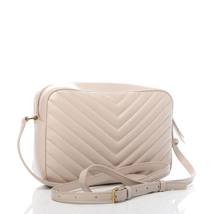 Saint Laurent Calfskin Matelasse Monogram Lou Camera Bag Washed Light Pink 3 of 17