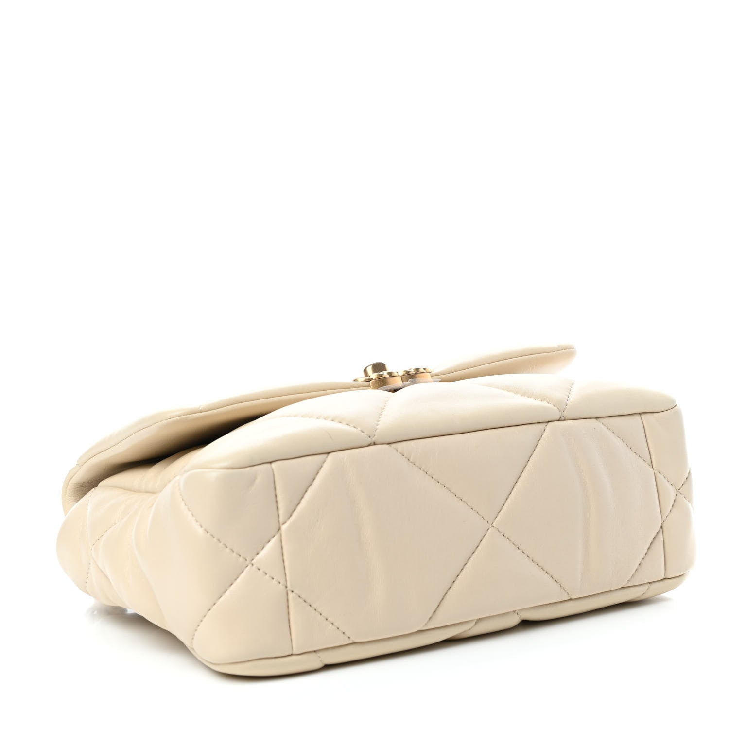 Chanel Lambskin Quilted Medium Chanel 19 Flap Beige 3 of 4