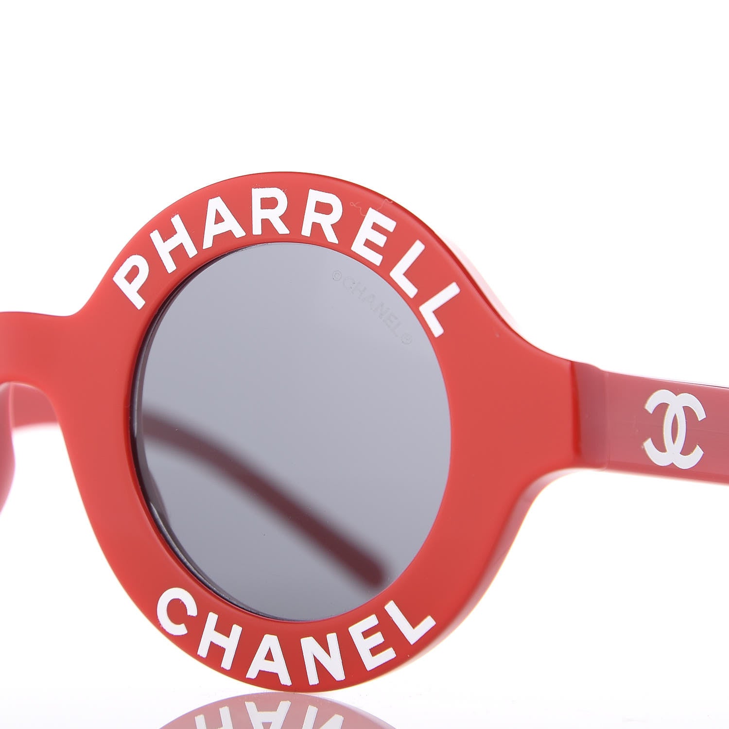 Chanel x Pharrell Williams Round 19mm Sunglasses Red 7 of 8