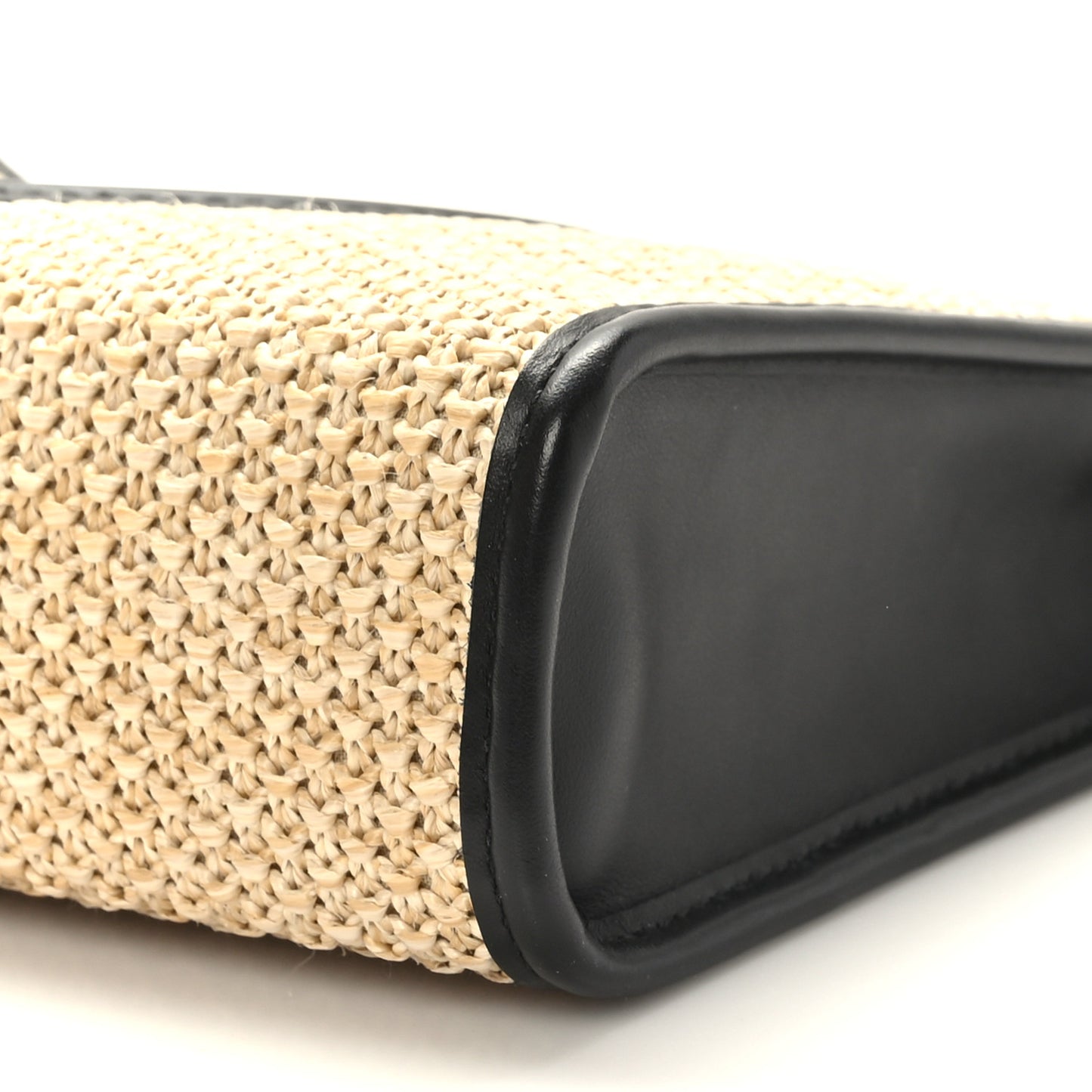 Raffia Calfskin Monogram Giant Pouch