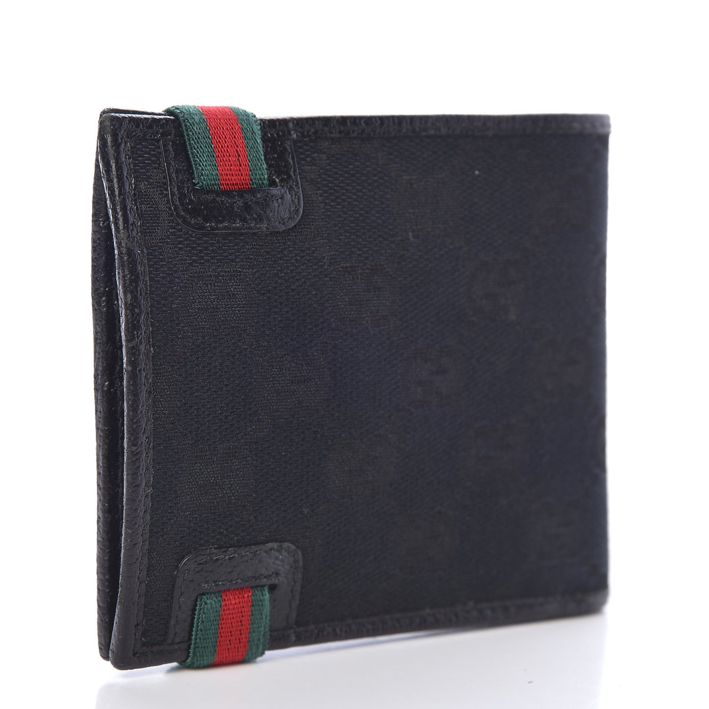 Monogram Web Band Bi-Fold Wallet Black