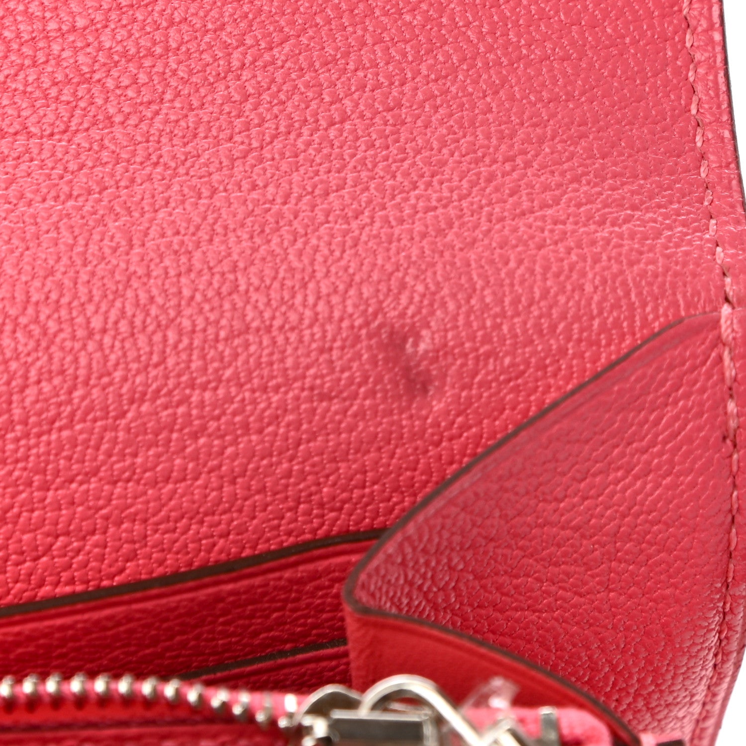 Hermes Chevre Mysore Kelly Longue Wallet Rose Lipstick 6 of 8