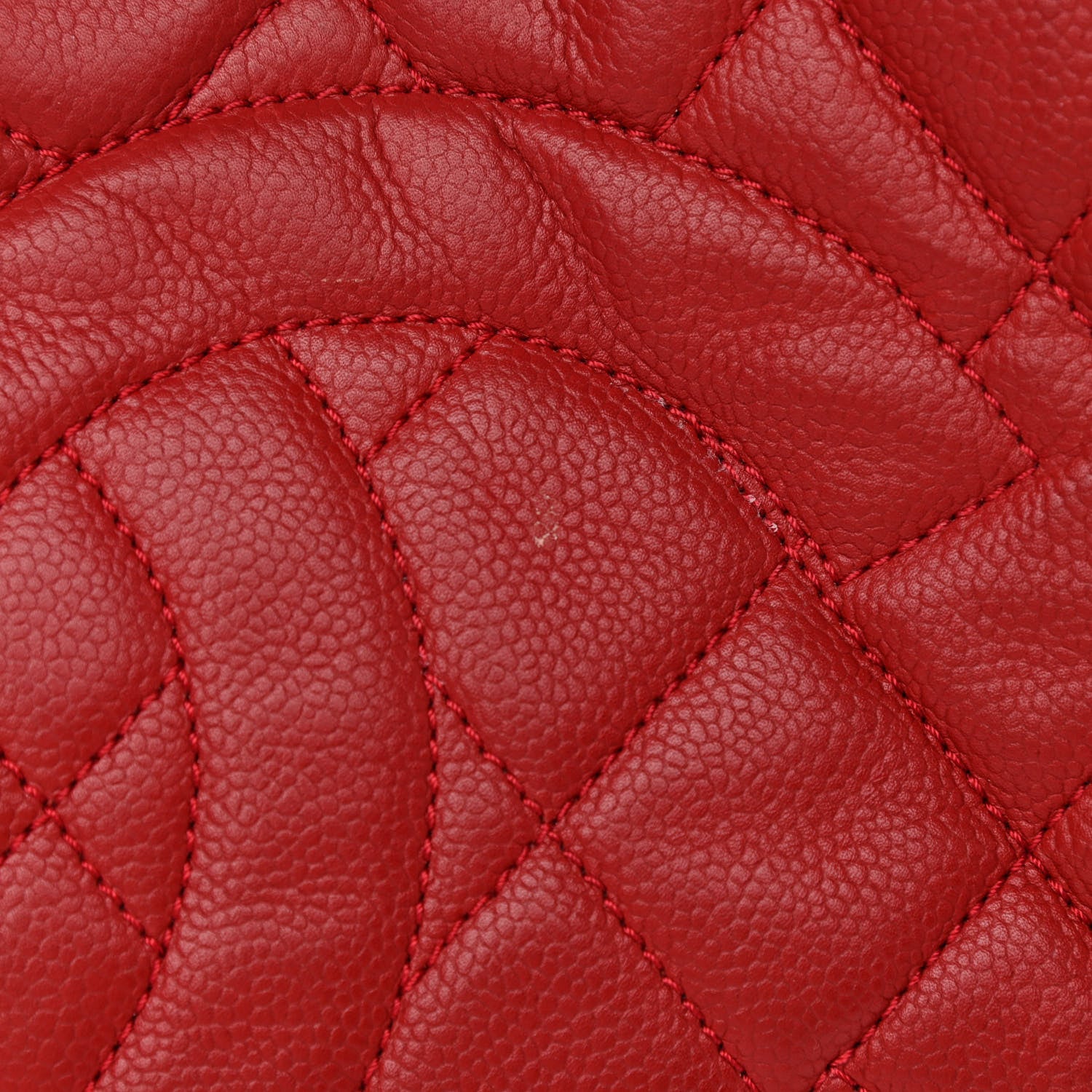 Chanel Caviar Quilted Expandable Zip Shoulder Bag Red 14 of 15