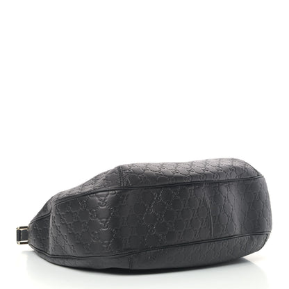 Gucci Guccissima Large New Ladies Web Hobo Black 3 of 4