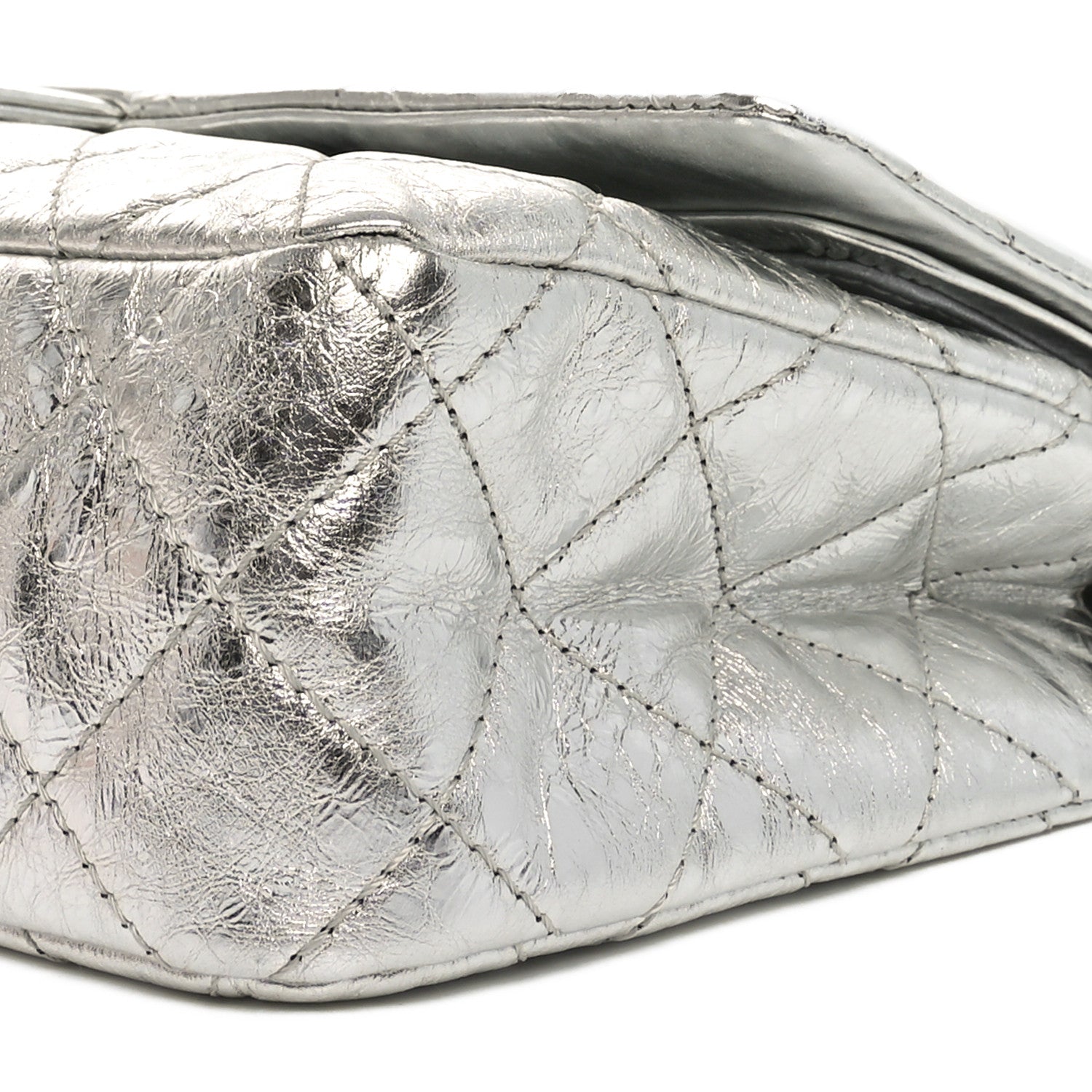 Chanel Metallic Aged Calfskin Quilted 2.55 Reissue 227 Flap Silver 10 of 10