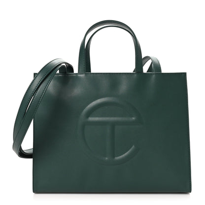 Telfar Vegan Leather Medium Shopping Bag Dark Olive 1 of 9