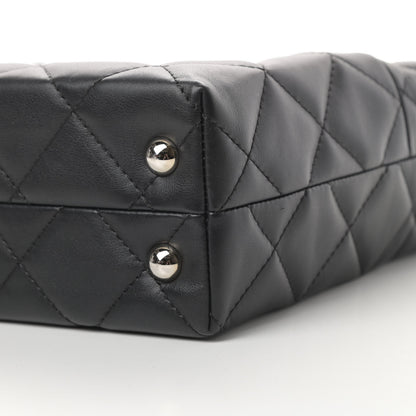 Chanel Calfskin Quilted In The Business North South Tote Black 10 of 11