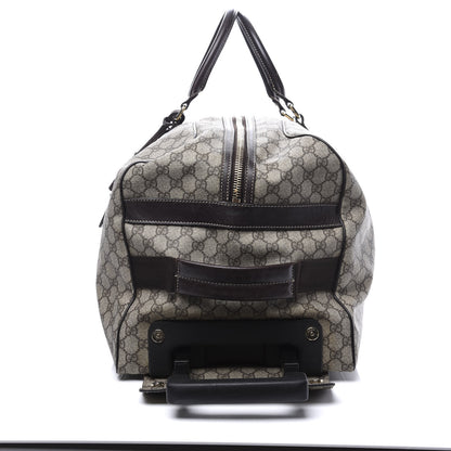 Gucci GG Plus Monogram Large Carry On Duffle Trolley Brown 11 of 24