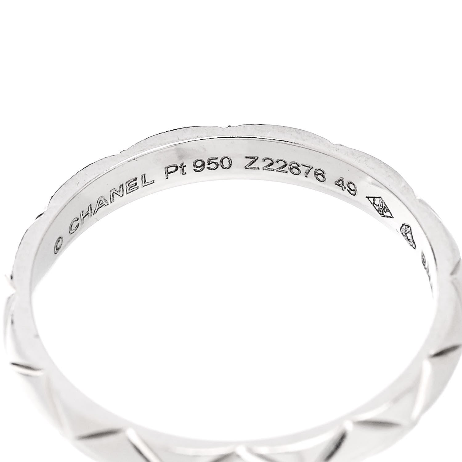 Chanel Platinum Mini Coco Crush Ring 49 4.75 4 of 5