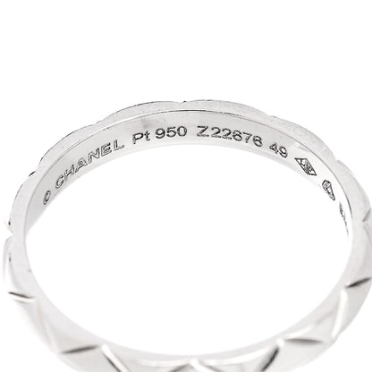 Chanel Platinum Mini Coco Crush Ring 49 4.75 4 of 5