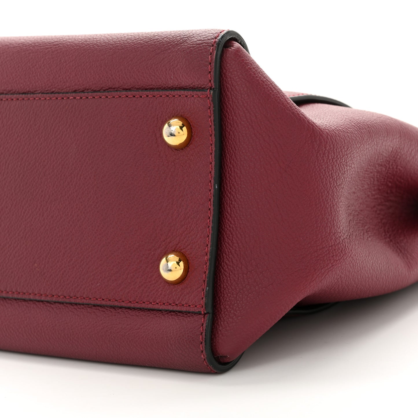 Soft Grain Medium Buckle Tote Dark Plum