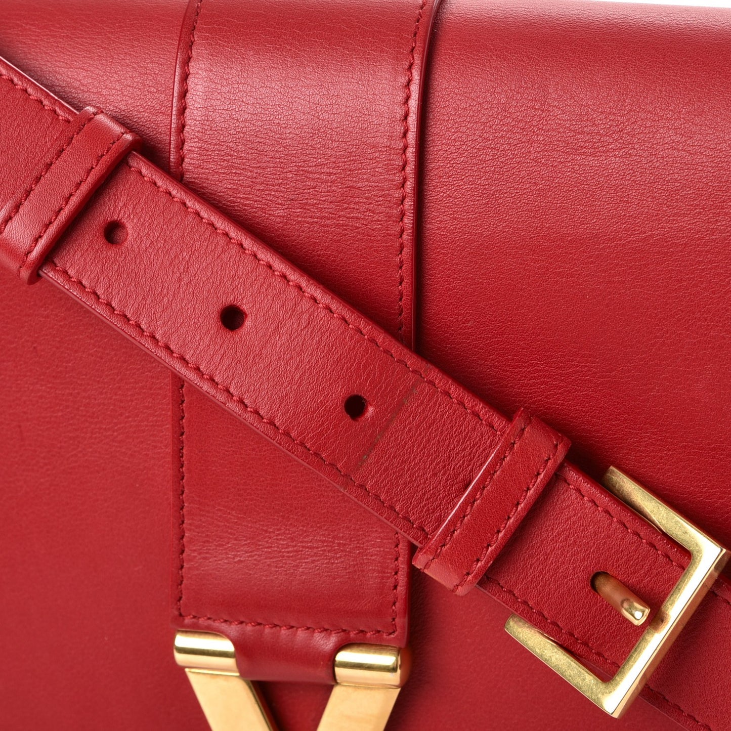 Calfskin Classic Y Satchel Red