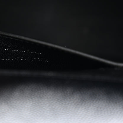 Saint Laurent Grain De Poudre Textured Mixed Matelasse Triquilt Medium Monogram Monochrome Satchel Black 7 of 11