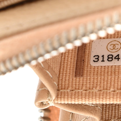 Chanel Caviar Quilted Zip Around Coin Purse Beige 7 of 8