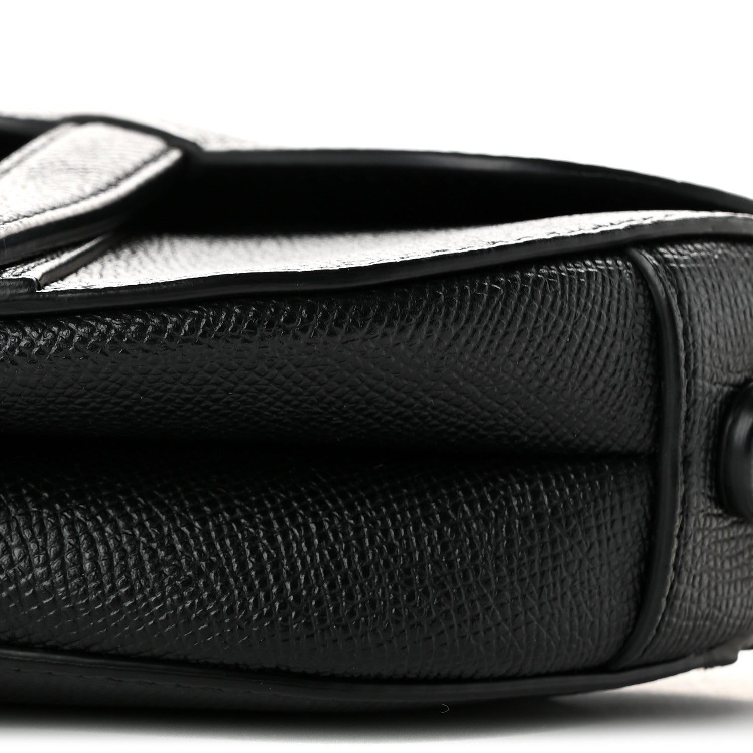 Christian Dior Grained Calfskin Mini Saddle Bag Black 10 of 11