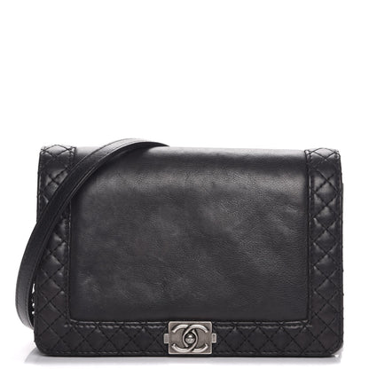 Chanel Calfskin Small Boy Reverso Flap Black 1 of 8