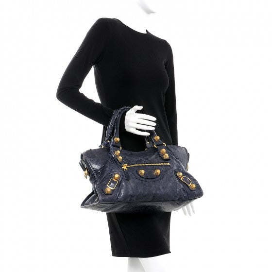 Balenciaga Agneau Giant 21 Gold Hardware Part Time Navy 2 of 16