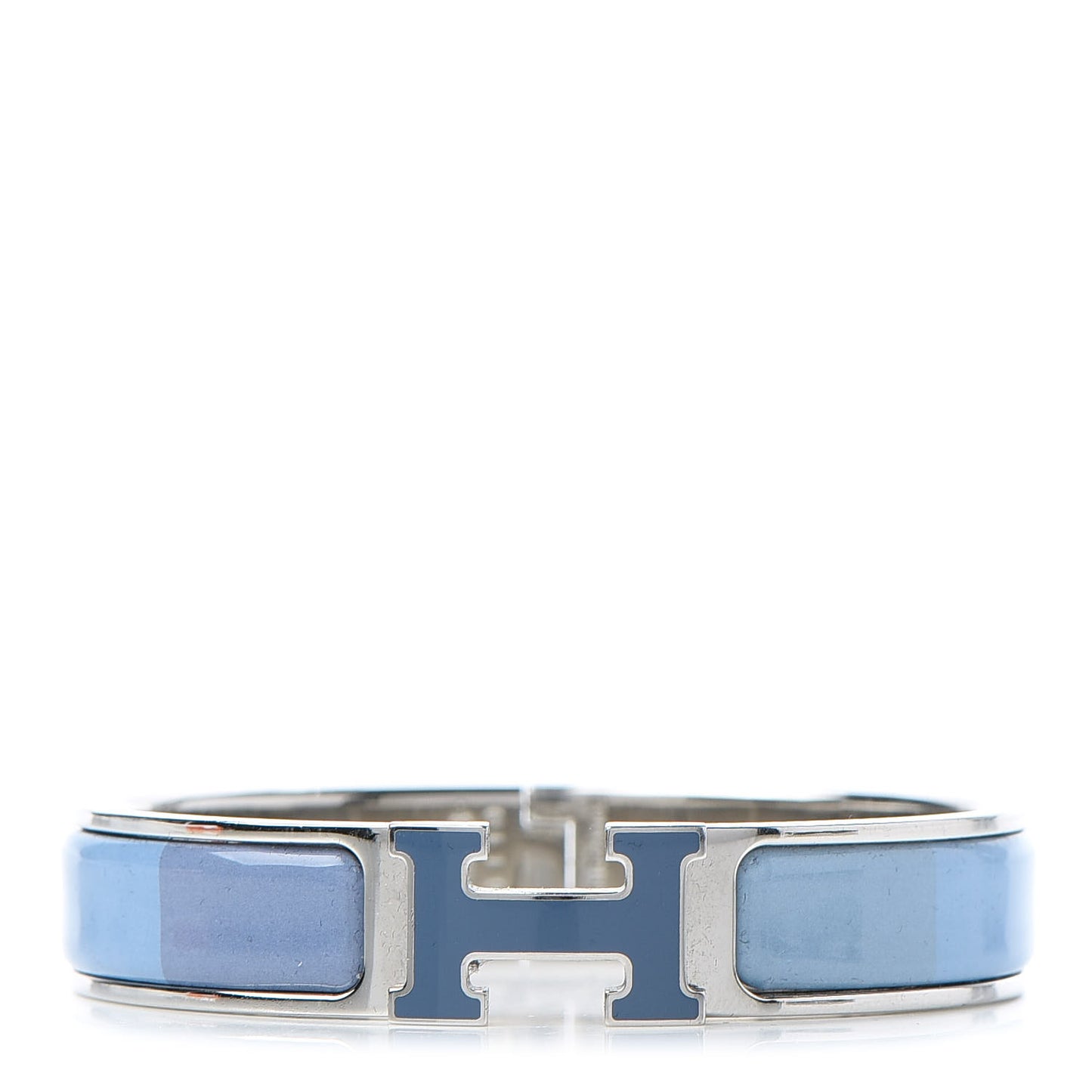 Enamel Narrow Clic Clac H Rainbow Bracelet PM Rainbow Bleu