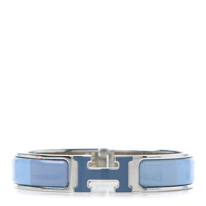 Hermes Enamel Narrow Clic Clac H Rainbow Bracelet PM Rainbow Bleu 1 of 7