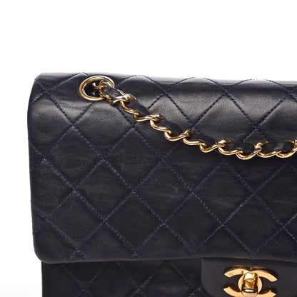 Chanel Lambskin Quilted Medium Double Flap Navy 16 of 16