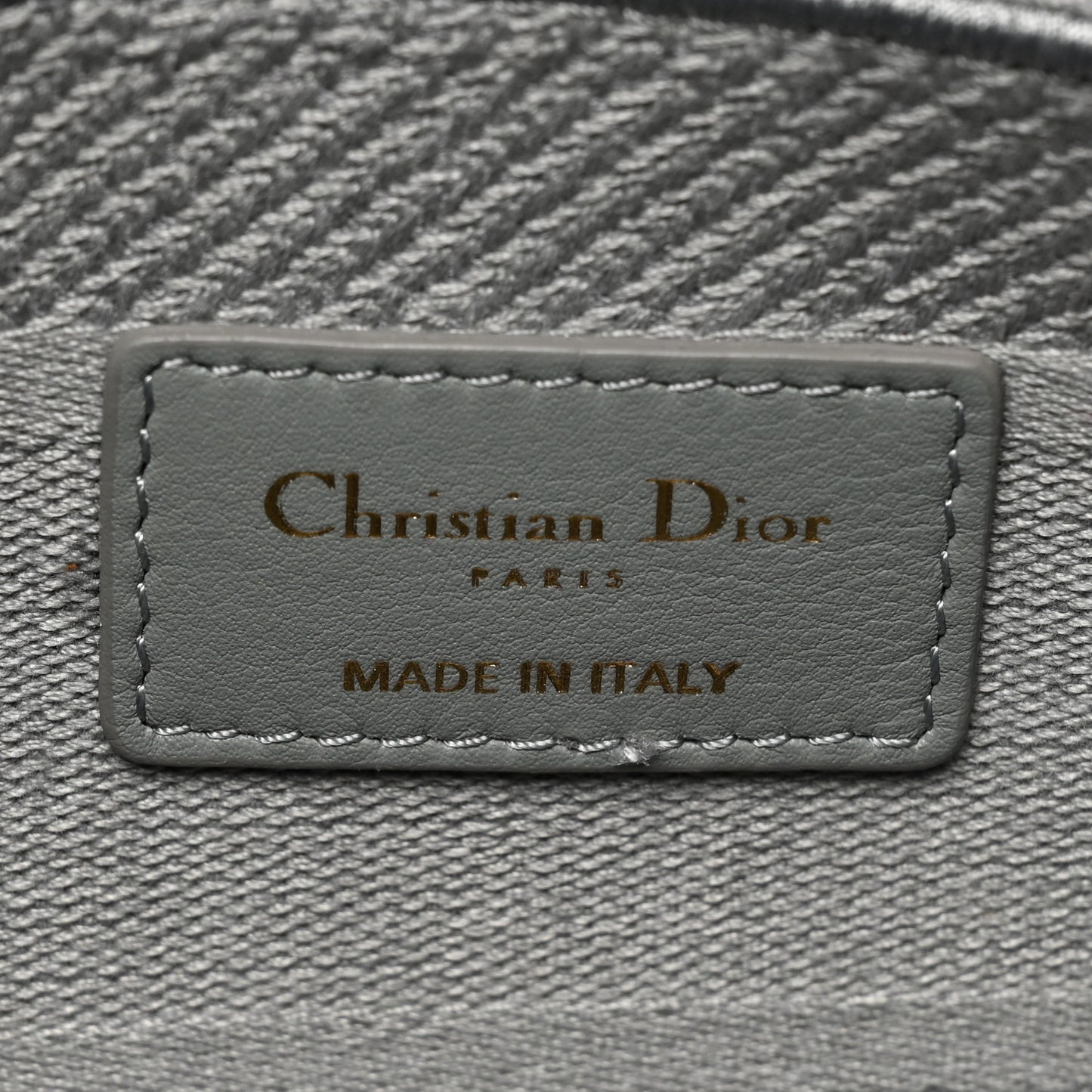 Canvas Embroidered Cannage Lady D-Lite Gray
