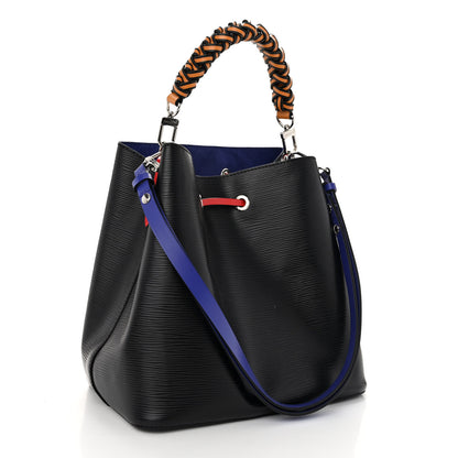 Louis Vuitton Epi Braided NeoNoe MM Black Indigo 3 of 10