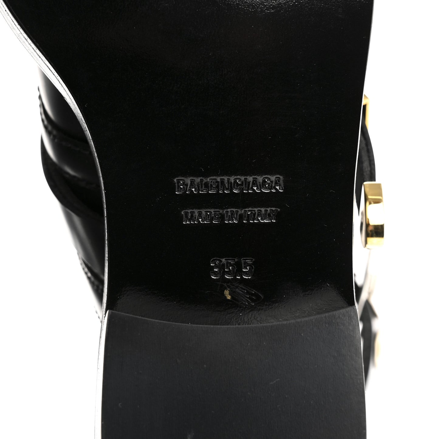 Brushed Calfskin Ceinture Ankle Boots 35.5 Black