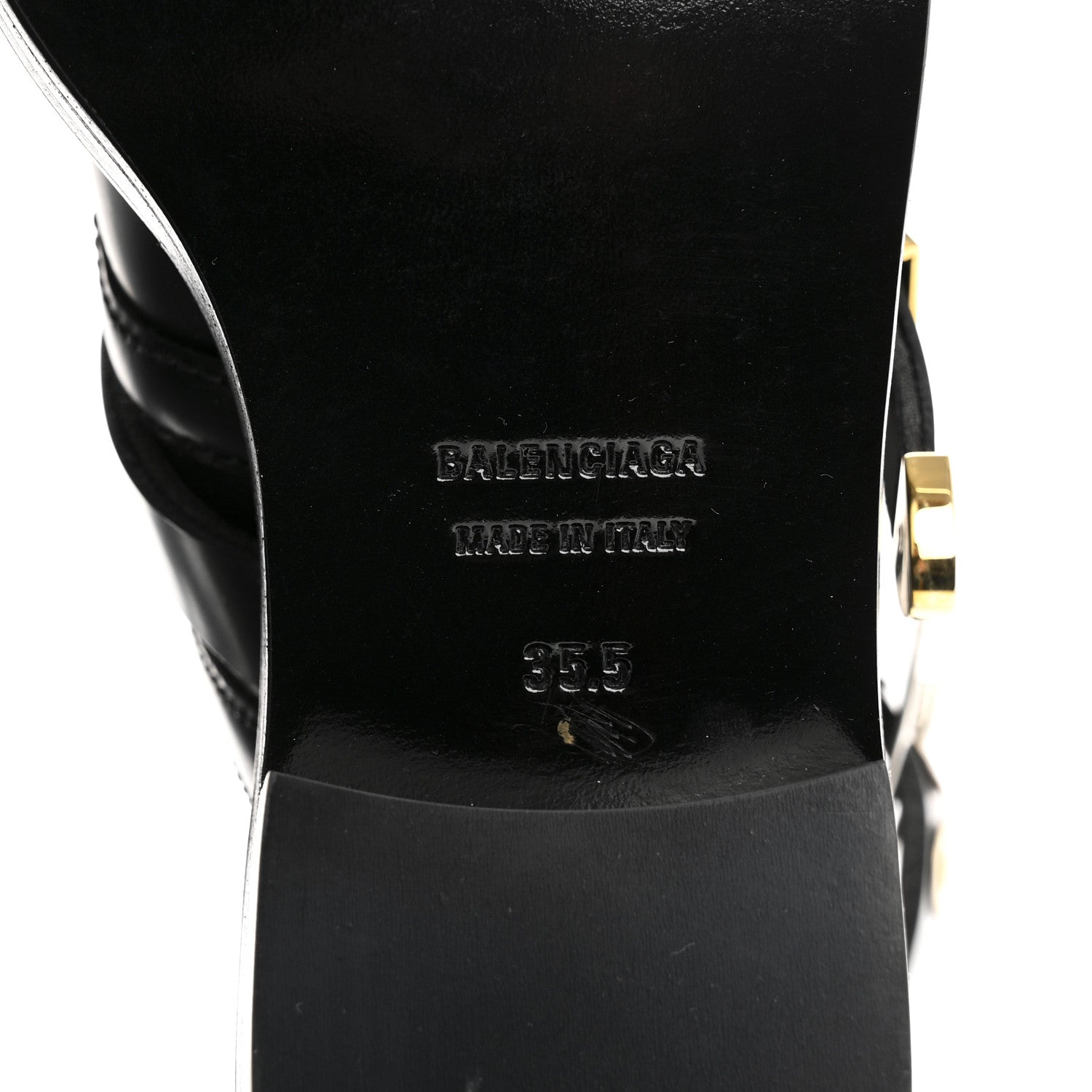 Balenciaga Brushed Calfskin Ceinture Ankle Boots 35.5 Black 8 of 8