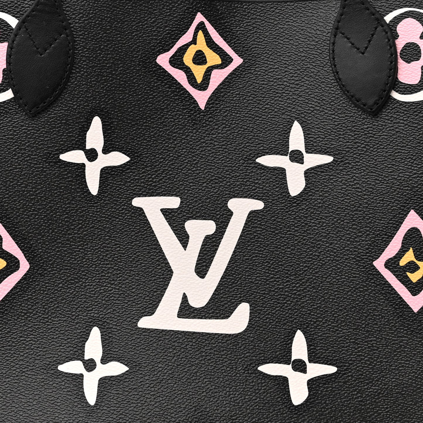 Monogram Giant Wild At Heart Neverfull MM Black