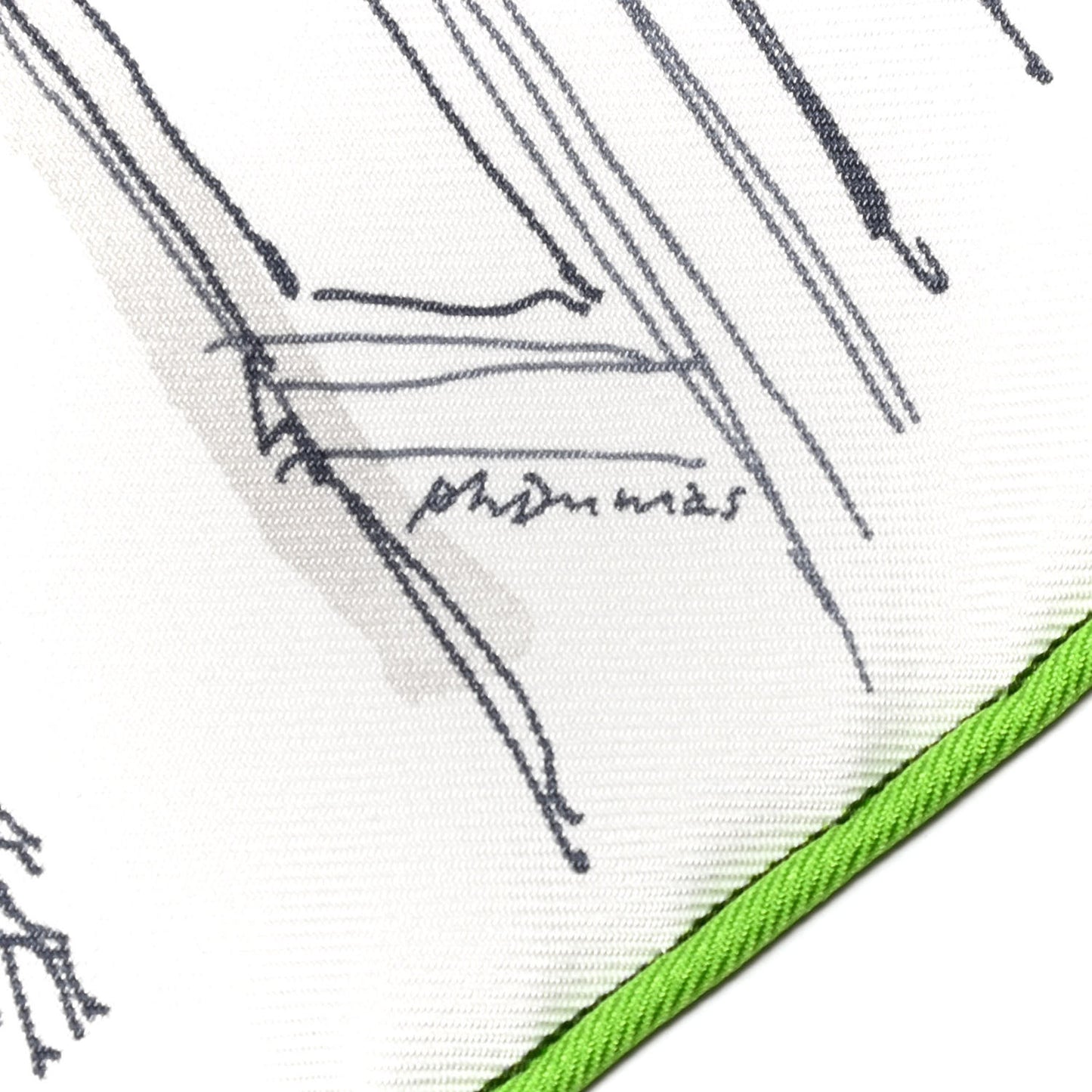 Silk Un Jardin Sur Le Toit Pocket Square White Jaune Vert
