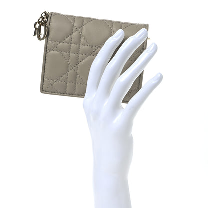 Christian Dior Lambskin Cannage Medium Lady Dior Flap Card Holder Sable 2 of 10