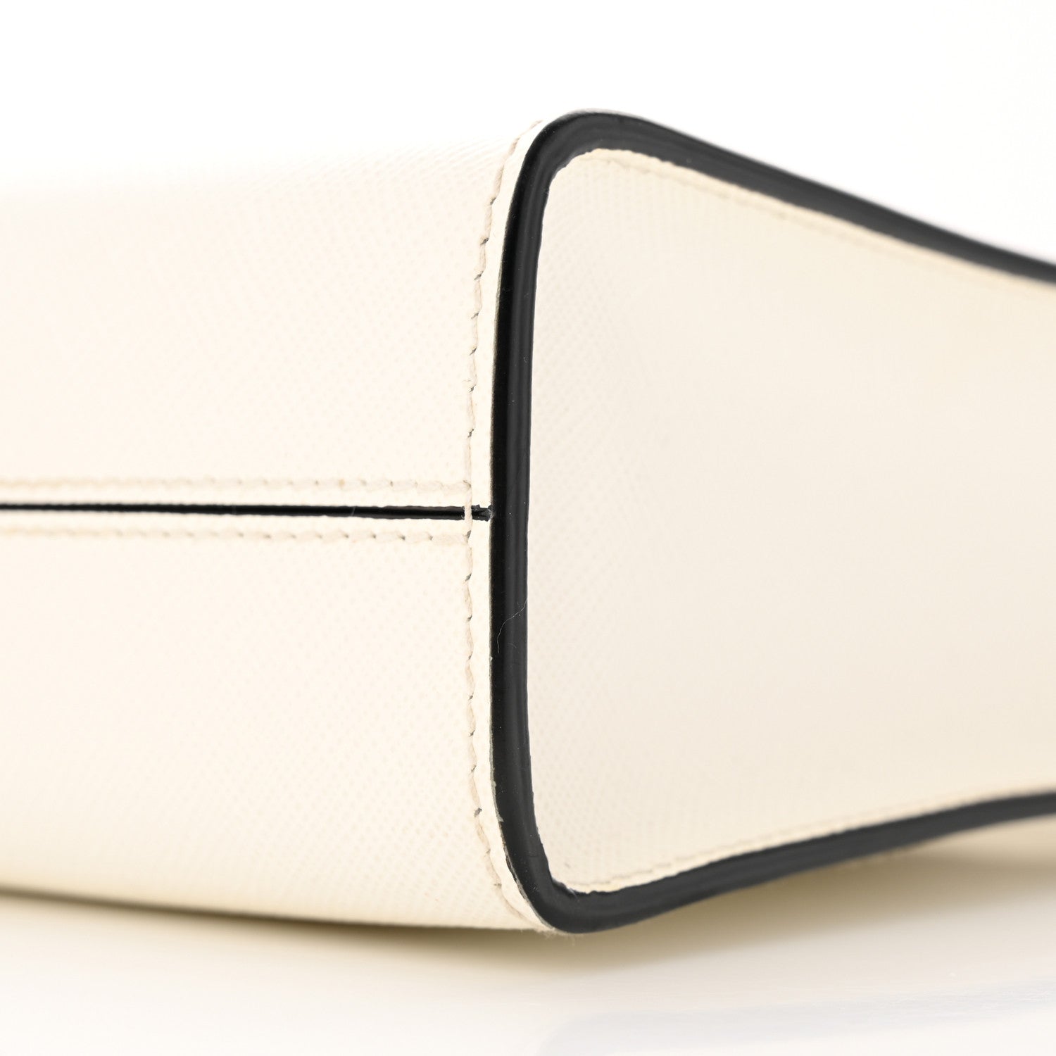 Prada Soft Calfskin Small Shoulder Bag Bianco 9 of 12