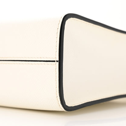 Prada Soft Calfskin Small Shoulder Bag Bianco 9 of 12